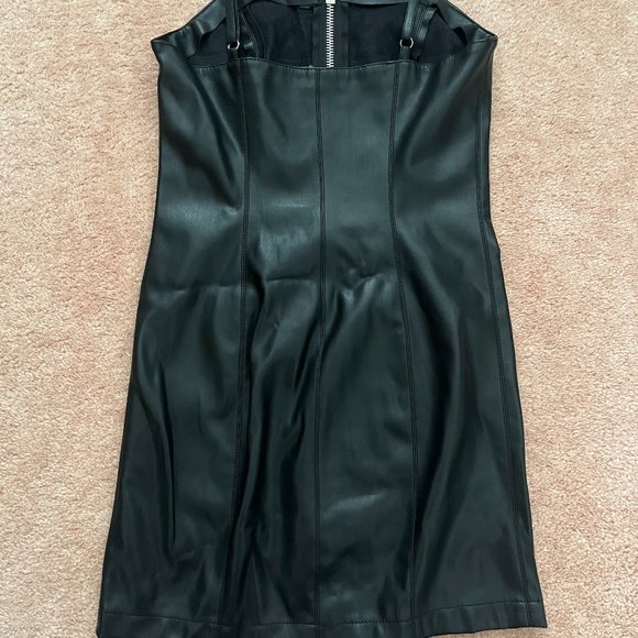 Faux Leather Mini Dress - Picture 2 of 3